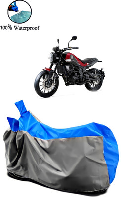 Autofly Two Wheeler Cover for Benelli(Leoncino 250, Grey, Blue)