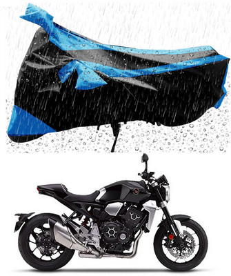 Mdstar Waterproof Two Wheeler Cover for Honda(CB1000R Plus, Blue, Black)