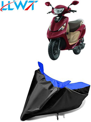 MJD Waterproof Two Wheeler Cover for TVS(Zest, Black, Blue)