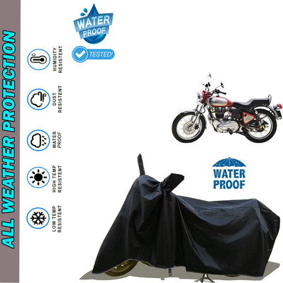 AutoGalaxy Waterproof Two Wheeler Cover for Royal Enfield(Electra 5S, Black)