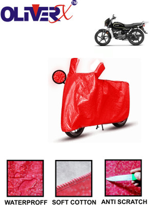 OliverX Waterproof Two Wheeler Cover for Hero(Splendor Plus, Red)