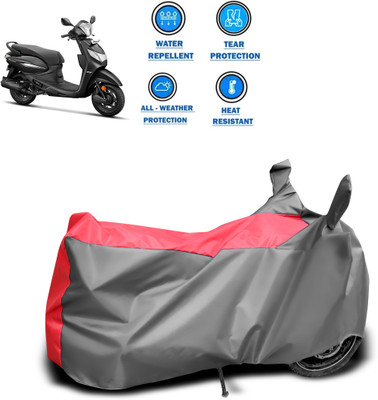 DeepShakshi AUTOMOTIVE Two Wheeler Cover for Hero(MotoCorp Pleasure Plus, Red, Grey)