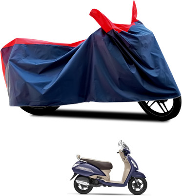 PAGORA Waterproof Two Wheeler Cover for TVS(Jupiter classic, Black, Red)
