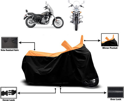 Amexride Two Wheeler Cover for Bajaj(Cruiser BS6, Orange)