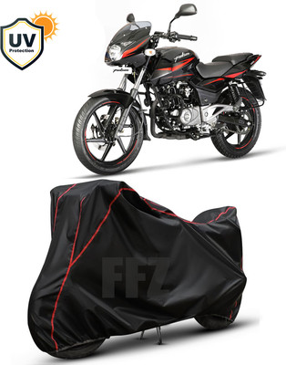 FFZ Waterproof Two Wheeler Cover for Bajaj(Pulsar 180 DTS-i, Black, Red)