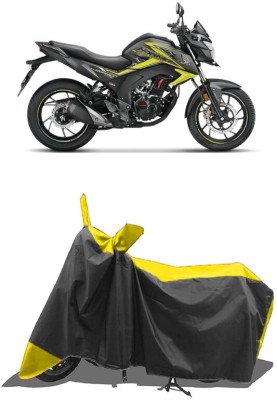 SUGASHRI Waterproof Two Wheeler Cover for Honda(CB Hornet 160R, Yellow, Black)