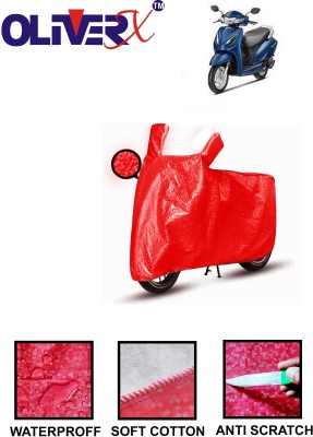 OliverX Waterproof Two Wheeler Cover for Honda(Activa 6G, Red)