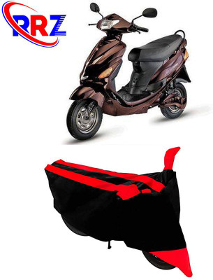 RRZ Waterproof Two Wheeler Cover for Hero(Electric Wave Dx, Black, Red)