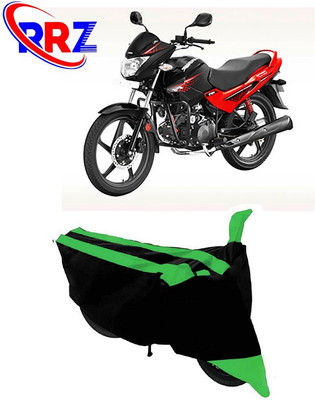 RRZ Waterproof Two Wheeler Cover for Hero(Glamour Programmed FI, Black, Green)