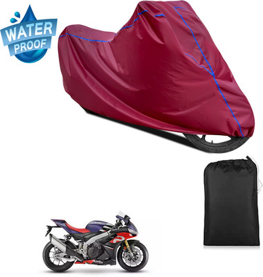 PAGORA Waterproof Two Wheeler Cover for Aprilia(RSV4, Maroon)