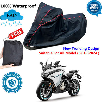 AUTOCAD Waterproof Two Wheeler Cover for CFMoto(650GT, Black, Red)