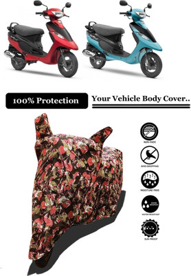 Amexride Two Wheeler Cover for TVS(Pep Plus, Multicolor)