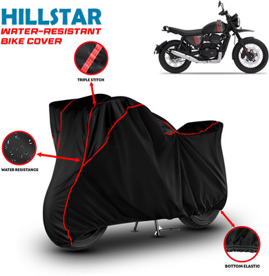 HILLSTAR Waterproof Two Wheeler Cover for Yezdi(Scrambler, Black, Red)