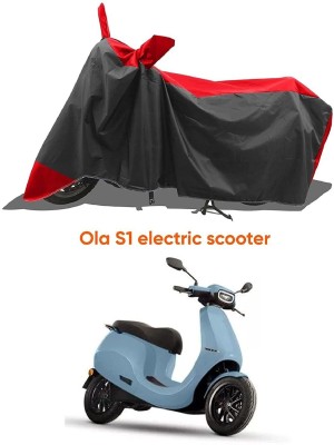 DeepShakshi AUTOMOTIVE Waterproof Two Wheeler Cover for Ola(Red, Black)