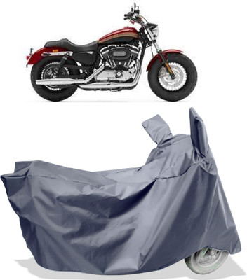 NMJ Waterproof Two Wheeler Cover for Harley Davidson(1200 Custom, Grey)