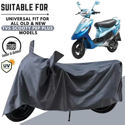 MADAFIYA Waterproof Two Wheeler Cover for TVS(Pep+ BS6, Grey)