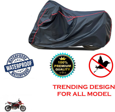 THE REAL ARV Waterproof Two Wheeler Cover for Ducati(Hypermotard, Black)