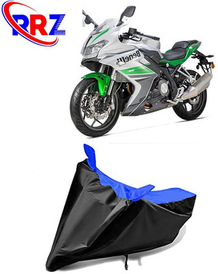 RRZ Waterproof Two Wheeler Cover for Benelli(Imperiale 400, Black, Blue)