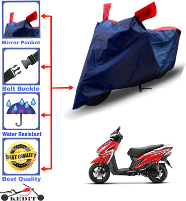KEDIT Two Wheeler Cover for Honda(Grazia, Red, Blue)