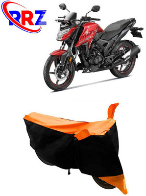 RRZ Waterproof Two Wheeler Cover for Bajaj(Blade 125, Black, Orange)