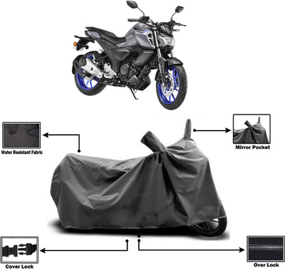 Amexride Two Wheeler Cover for Yamaha(FZS-FI BS6, Grey)