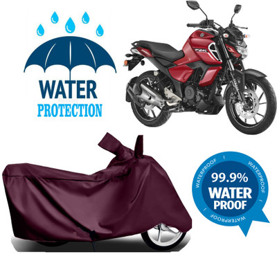 RTS COLLECTIONS Waterproof Two Wheeler Cover for Yamaha(FZ S FI New BS6, Maroon)