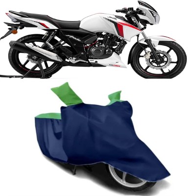 BHAGAT JI TRADER Waterproof Two Wheeler Cover for TVS(Apache RTR 160, Blue, Green)