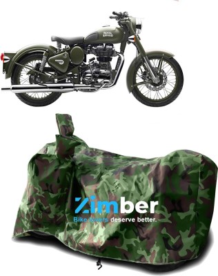 ZIMBER Two Wheeler Cover for Royal Enfield(Classic 350, Green)