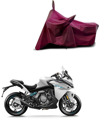 Aoriyon Waterproof Two Wheeler Cover for CFMoto(650GT, Maroon)