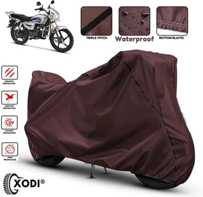 xodi Waterproof Two Wheeler Cover for Hero(Splendor, Black, Blue, Multicolor)