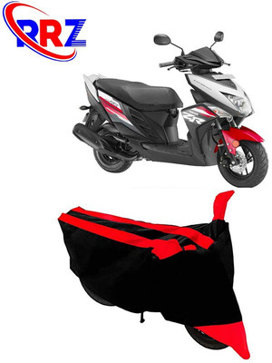 RRZ Waterproof Two Wheeler Cover for Yamaha(Cygnus Ray ZR, Black, Red)