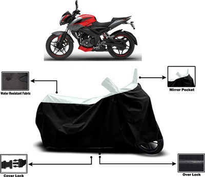 Amexride Two Wheeler Cover for Bajaj(Pulsar NS200, White)