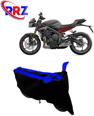 RRZ Waterproof Two Wheeler Cover for Triumph(Street Triple RS, Black, Blue)