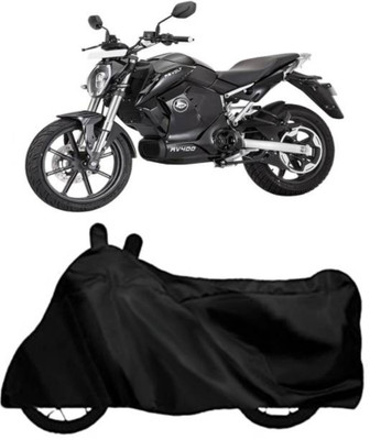 RAAMKM Waterproof Two Wheeler Cover for Hero, Honda, Royal Enfield, TVS(Centra, Black)
