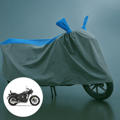 PAGORA Waterproof Two Wheeler Cover for Royal Enfield(Meteor 350, Grey, Blue)