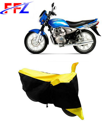 FFZ Waterproof Two Wheeler Cover for Bajaj(XCD 125cc, Black, Yellow)