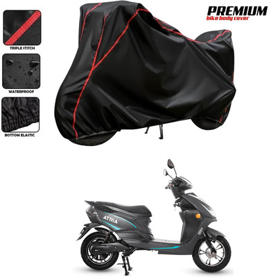 DeepShakshi AUTOMOTIVE Two Wheeler Cover for Hero(Electric Atria, Black, Red)