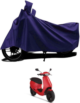 KEDIT Two Wheeler Cover for Ola(Scooty, Blue)