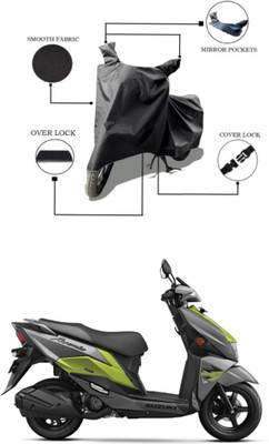 Mdstar Waterproof Two Wheeler Cover for Suzuki(Avenis 125, Black)