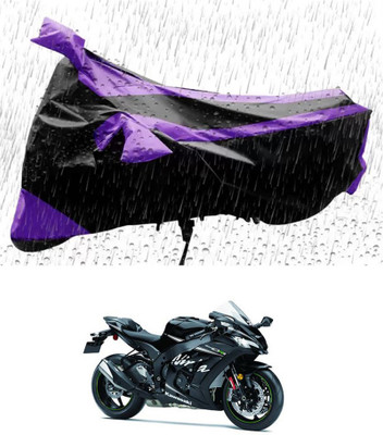 RONISH Waterproof Two Wheeler Cover for Kawasaki(Ninja ZX-10R, Purple, Black)