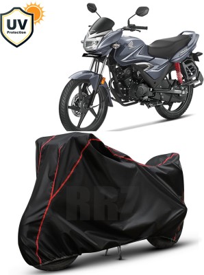 RRZ Waterproof Two Wheeler Cover for Honda(CB Shine, Black, Red)