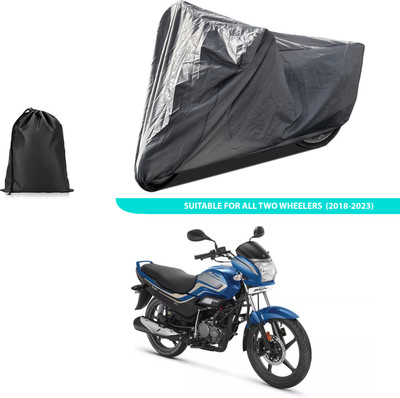 GOSHIV-car and bike accessories Two Wheeler Cover for Hero(Grey)