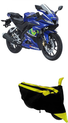 SK AUTO Waterproof Two Wheeler Cover for Yamaha(R15 V3, Yellow, Black)