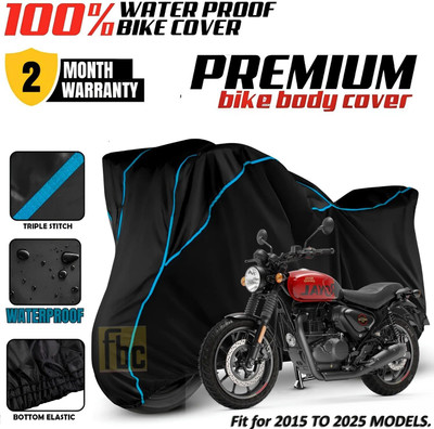 FBC Waterproof Two Wheeler Cover for Royal Enfield(Hunter 350, Grey, Multicolor)