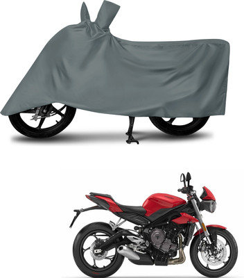 MMSSTAR Waterproof Two Wheeler Cover for Triumph(Street Triple, Grey)
