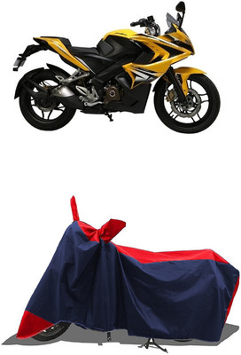 SUGASHRI Waterproof Two Wheeler Cover for Bajaj(Pulsar SS400, Red, Blue)