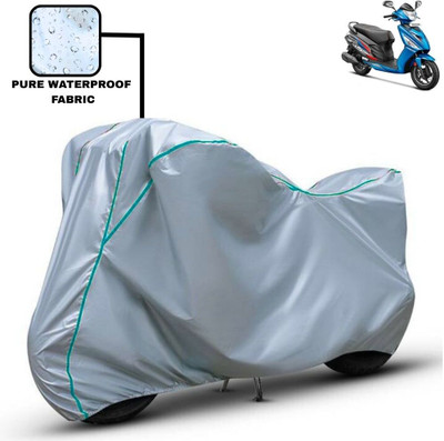 Delphinium Waterproof Two Wheeler Cover for Hero(Maestro Edge, Silver)
