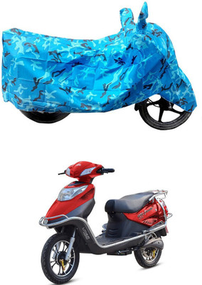 HYBRIDS COLLECTION Two Wheeler Cover for Hero Electric(Electric Flash, Blue)