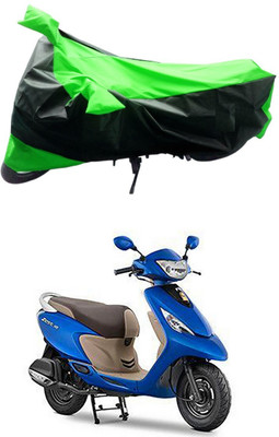 MMSSTAR Waterproof Two Wheeler Cover for TVS(Scooty Zest, Green, Black)