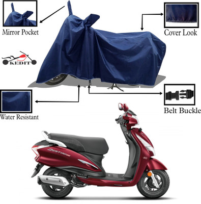 KEDIT Waterproof Two Wheeler Cover for Hero(Destini 125, Blue)